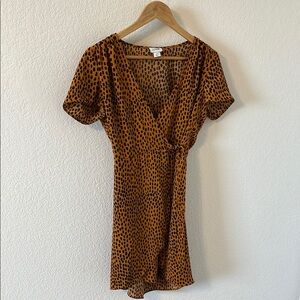 J. Crew Leopard Print Wrap Dress